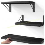 3-Pack BAYKA Wall Mounted Floating Shelves, Black