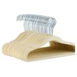 Amazon Basics Kids Velvet Hangers, 11.6 in. Beige