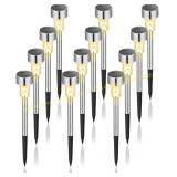 GIGALUMI Solar Lights 12 Pack, Warm White