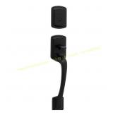 Kwikset Prague Matte Black Handleset 1-3/4 in.
