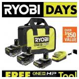 ONE+ 18V Starter Kit: 2/4/6 Ah, Charger, Bag