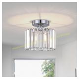 BUXVRCS Semi Flush Ceiling Light, E26 Silver