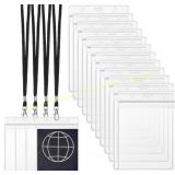 Patelai 50 Clear Passport Holders, Black