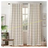 DriftAway Blackout Linen Curtains, 84 in. Navy