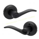 Kwikset Matte Black Door Lever with Keyed Entry