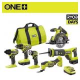 RYOBI ONE+ 18V 6-Tool Kit w/ 1.5/4.0Ah Batt