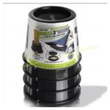 Gorilla 3 in. Black Furniture Bed Risers (Set)