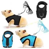 SATINIOR Guinea Pig Harness & Leashes, Pink/Blue