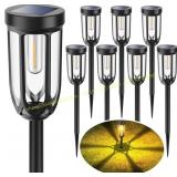 Solar Lights Outdoor 8 Pack, IP65, Auto On/Off