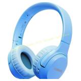 Kids Wireless Headphones 60H, Foldable Blue