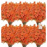 Shareconn 24 Bundles UV Silk Flowers