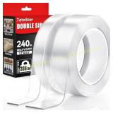 2 Rolls 20ft Double-Sided Tape 0.8"/1.2"