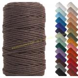 NOANTA Dark Coffee Macrame Cord 4mm x 109yds