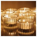 36-Pack VOHO Clear Tealight Holders, Glass Decor