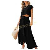 Size S Dokotoo 2-Piece Maxi Skirt Dress Set, BEIGE