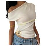 GorGlitter Off-Shoulder Metallic Knit Top