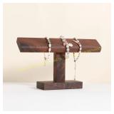GemeShou walnut bracelet organizer stand