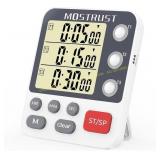 MOSTRUST Dual Kitchen Timer, 3 Channels