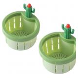 YIKANGHENG 2 Pcs Kitchen Washbasin Drain, Cactus