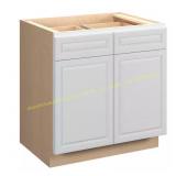 Brighton Raised 36in Sink Base Cabinet White