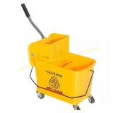 HOMCOM 5 gal Yellow Mop Bucket with Wringer