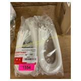 100pk Cable Ties, White