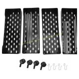 Generic 4-Tier Slim Rolling Storage Cart - Black