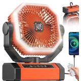 Battery Powered Fan 9-Inch Rechargeable 20kMaH