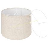 Seaside Village Beige Drum Lamp Shade w/ Rings