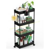 LEHOM Slim Rolling Storage Cart - 4 Tiers