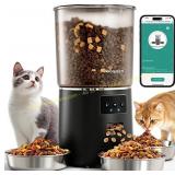 Automatic Cat Feeder for 3 Cats, Black