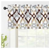 2ct. DriftAway Spiral Curtain Valances, Brown