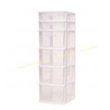 Storage Cart, 6 Drawers, White (14.25x39.31)