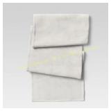 Threshold 108x14 in. Cotton Table Runner, Ivory