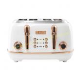 Haden Heritage Stainless Steel 4-Slot Toaster