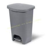 Glad Gray Trash Can with Odor Lid, 13 Gal