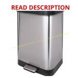 Glad 13 Gal Stainless Step Can with Lid