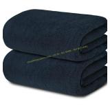 BIOLINEN 100% Cotton Bath Towels (Black)