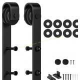 Sykesen Sliding Barn Door Hardware Set Black