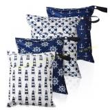 4pk Frienda 4P Wet Dry Bag for Baby Nautical Style