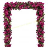 Bougainvillea Garland, 4Pcs 7.2ft Pink Vines