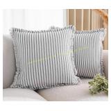 LIGICKY 2 Fringe Throw Pillow Covers 18x18
