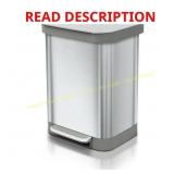 Glad 13 Gal Stainless Trash Can, Series 2