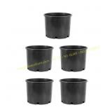 5-Pack Pro Cal HGPK7PHD 7-Gallon Plant Pots, Black