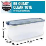 3ct. Rubbermaid Roughneck Clear 95-Qt Totes