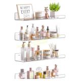 4pk. Upsimples Clear Acrylic Shelves, 15in.