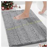Yimobra Bath Rug Mat 24x17, Non Slip, Gray