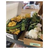 Gold & White fake Rose flowers