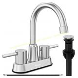 Brushed Nickel 4" Centerset Bath Faucet