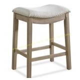 ROME + OAK Parker Backless Stool, Oak, Grey